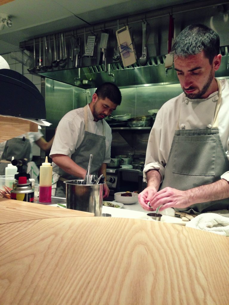 Makoto Ono (left) hard at work at Pidgin