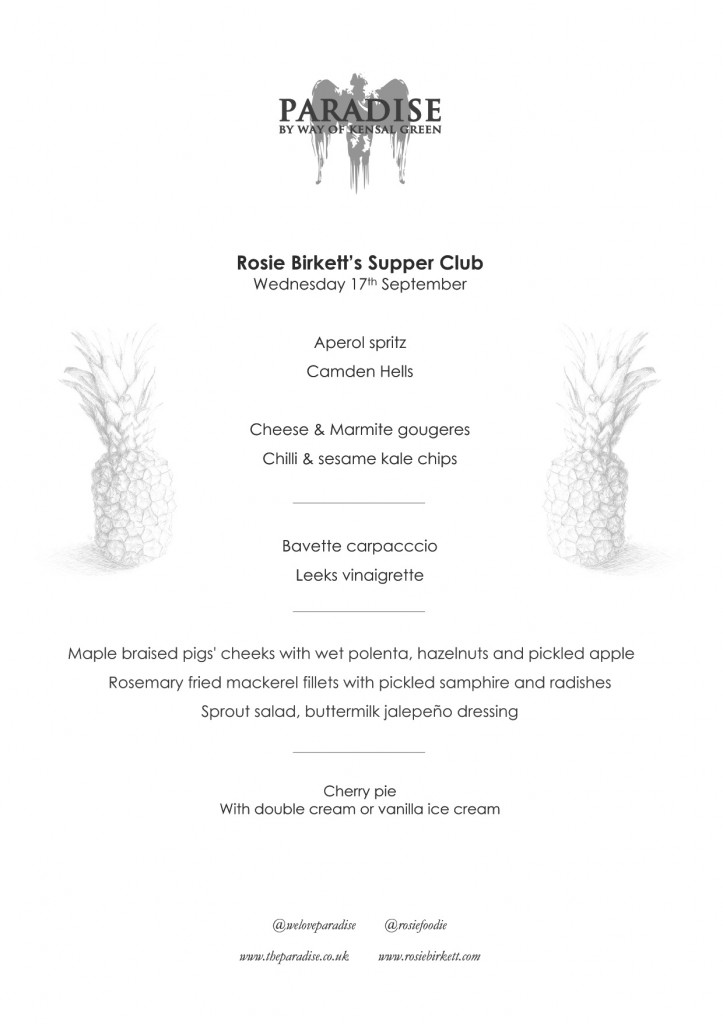 Rosie Birkett Supper Club